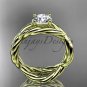 14kt yellow gold twisted rope engagement ring RP8181