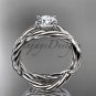 Platinum twisted rope engagement ring RP8181