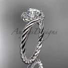 Platinum diamond rope engagement ring RP8379