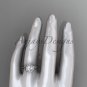 Platinum "Forever One" Moissanite rope engagement ring RP8379