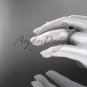 14kt rose gold Black Diamond rope engagement ring RP8379