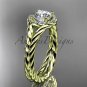 14kt yellow gold halo rope diamond engagement ring RP8380