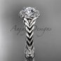 Platinum halo rope diamond engagement ring RP8380
