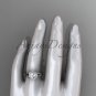 Platinum halo rope diamond engagement ring RP8380