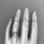 14kt white gold rope celtic forever one moissanite engagement rings RPCT970