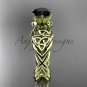14kt yellow gold rope celtic Black Diamond engagement rings RPCT970