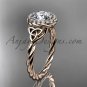 14kt rose gold rope celtic engagement rings RPCT997