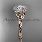 14kt rose gold rope celtic engagement rings RPCT997