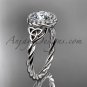 Platinum rope moissanite Celtic Bridal ring RPCT997