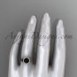 14kt rose gold rope Black Diamond Celtic Bridal ring RPCT997