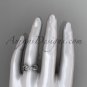 14k white gold rope Black Diamond Celtic Bridal ring RPCT998G