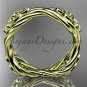 14k yellow gold rope Black Diamond Celtic Bridal ring RPCT998G