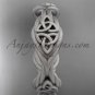 14k white gold matte finish rope celtic wedding band RPCT998G