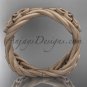 14k rose gold matte finish rope celtic wedding band RPCT998G
