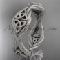 Platinum matte finish rope celtic wedding band RPCT998G