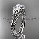 14kt white gold celtic rope engagement ring RPCT9108