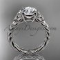 14kt white gold celtic rope engagement ring RPCT9108
