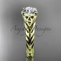 14kt yellow gold celtic rope engagement ring with a "Forever One" Moissanite center stone RPCT9108