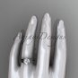Platinum celtic rope engagement ring with a "Forever One" Moissanite center stone RPCT9108