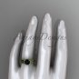 14kt yellow gold celtic rope engagement ring with a Black Diamond center stone RPCT9108