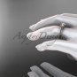 14kt rose gold rope triquetra celtic engagement ring RPCT9116
