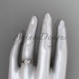 14kt rose gold rope triquetra celtic engagement ring RPCT9116