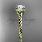14kt yellow gold rope triquetra celtic engagement ring RPCT9116