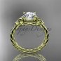 14kt yellow gold rope triquetra celtic engagement ring RPCT9112