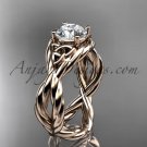 14kt rose gold celtic rope engagement ring RPCT9181