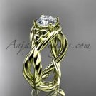 14kt yellow gold rope celtic forever one moissanite engagement ring RPCT9181