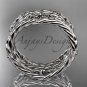 14k white gold rope celtic trinity knot wedding band RPCT9357G