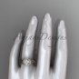 14kt rose gold rope halo celtic trinity diamond engagement ring RPCT9380