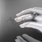 14kt white gold celtic trinity twisted rope wedding ring RPCT9320