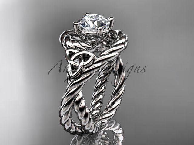 Platinum celtic trinity twisted rope wedding ring RPCT9320
