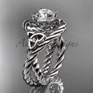 Platinum celtic trinity twisted rope wedding ring RPCT9320