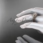 14kt rose gold celtic trinity rope wedding ring RPCT964