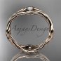 14k rose gold rope diamond wedding band RP8358B