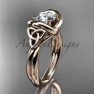 14kt rose gold trinity celtic twisted rope wedding ring RPCT9146