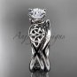 Platinum celtic trinity knot engagement set CT770S