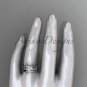 Platinum celtic trinity knot engagement set with a Moissanite center stone CT770S