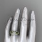 14kt yellow gold diamond leaf and flower wedding set ADLR70S