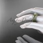 14kt yellow gold diamond leaf and flower wedding set with a Moissanite center stone ADLR70S