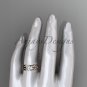 14k rose gold diamond vine wedding ring set ADLR38S
