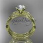 14k yellow gold diamond vine double band wedding set ADLR38S