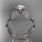 Platinum diamond vine double band wedding set ADLR38S