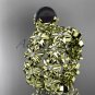 14k yellow gold diamond round tahitian black cultured pearl flower engagement set ABP57S