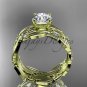 14kt yellow gold diamond leaf wedding set ADLR58S