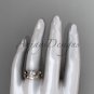 14kt rose gold diamond leaf wedding set ADLR58S