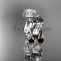 Platinum diamond leaf wedding set ADLR58S