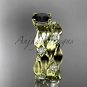 14kt yellow gold diamond leaf wedding set with a Black Diamond center stone ADLR58S
